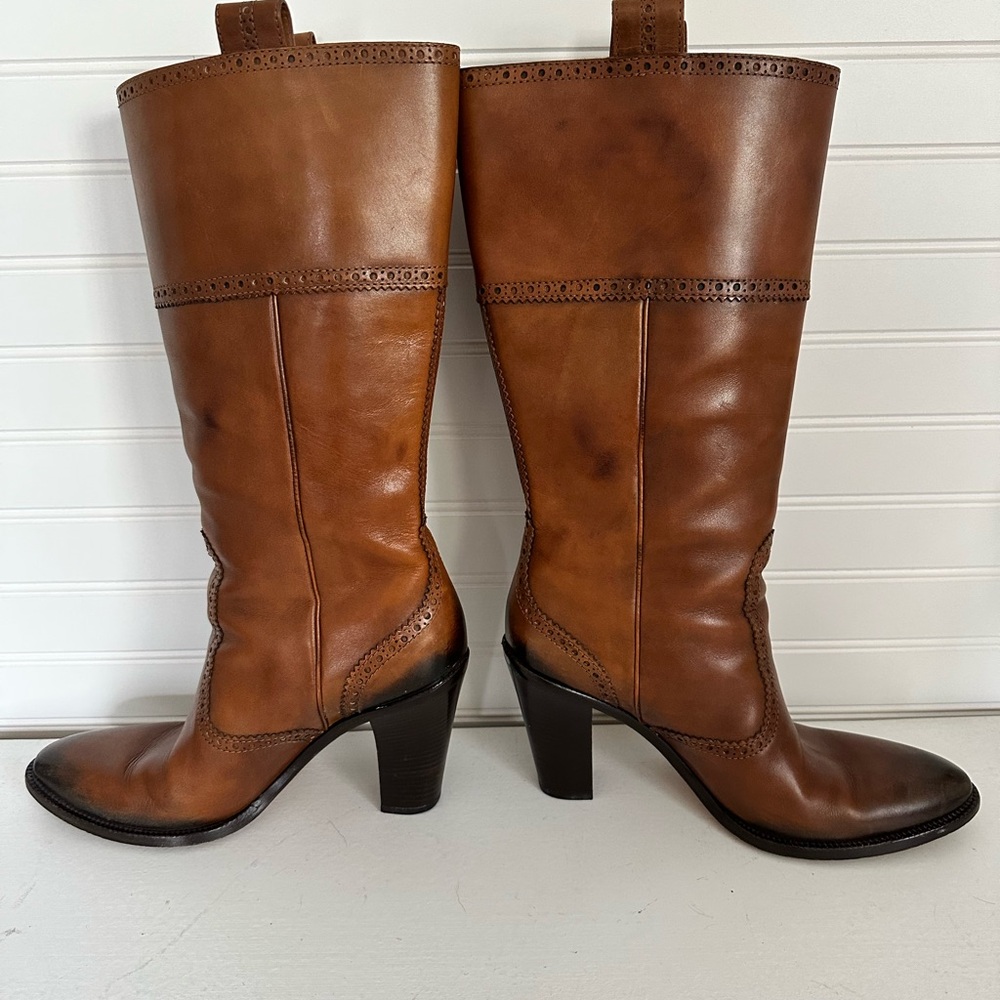 Gucci Brown Leather Knee-High Boots - Picture 4 of 10